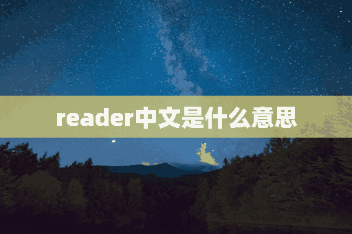 reader中文是什么意思